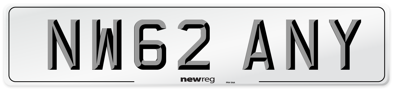 NW62 ANY Number Plate from New Reg